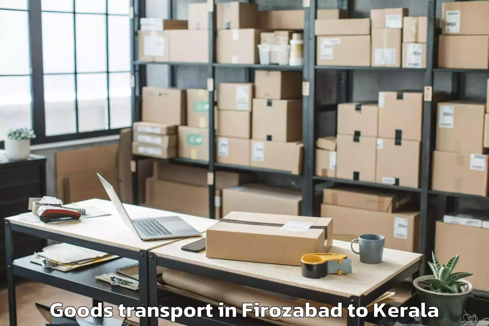 Trusted Firozabad to Edappal Goods Transport